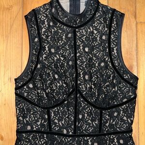 Sexy black lace dress with velvet lining